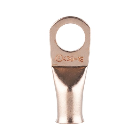 Install Bay 4-Gauge 3/8-Inch Copper Uninsulated Ring Terminal CUR438